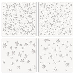 EXP Factors Stencil Flowers & Petals Layering Stencil Set (4 in 1)