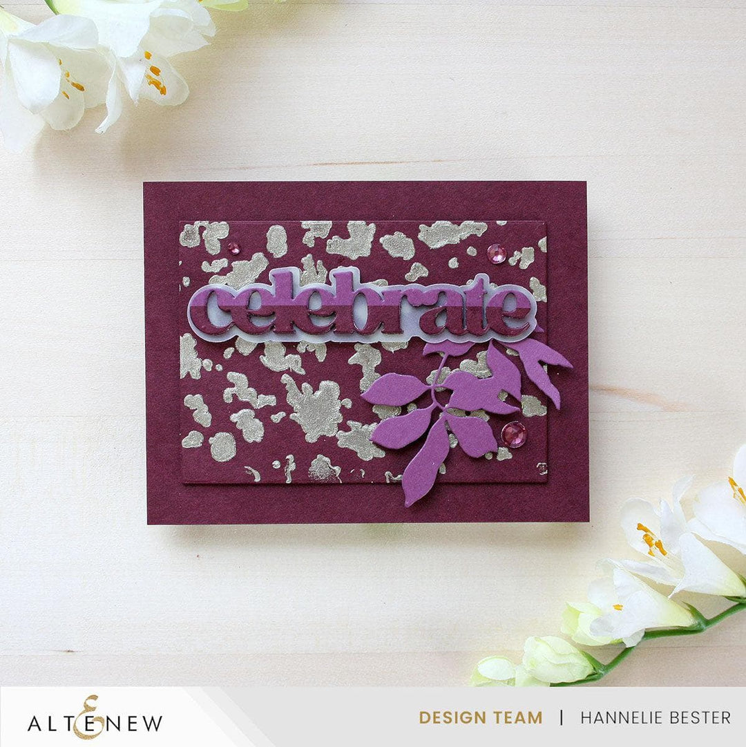 Foil Leaf Background Stencil