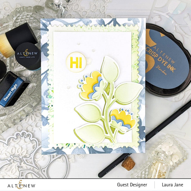 EXP Factors Stencil Folk Flowers Stencil Set (3 in 1)