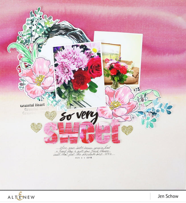 Photocentric Stencil Grateful Heart Mask Stencil