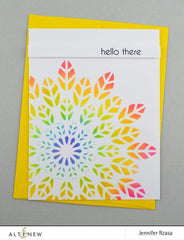 Photocentric Stencil Leaf Burst Stencil