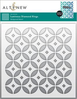 Luminous Diamond Rings Stencil