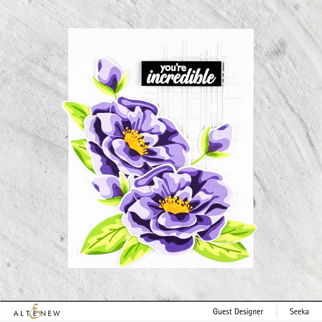 Photocentric Stencil Marbled Bloom Mask Stencil