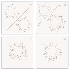 EXP Factors Stencil Mistletoe Wreath Simple Coloring Stencil Set (4 in 1)