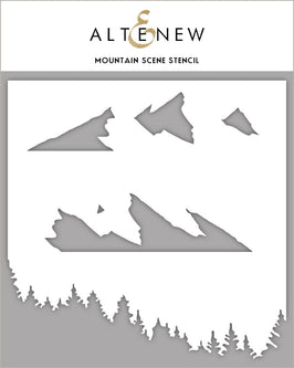 Photocentric Stencil Mountain Scene Stencil