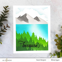 Photocentric Stencil Mountain Scene Stencil