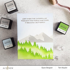 Photocentric Stencil Mountain Scene Stencil