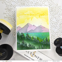 Photocentric Stencil Mountain Scene Stencil