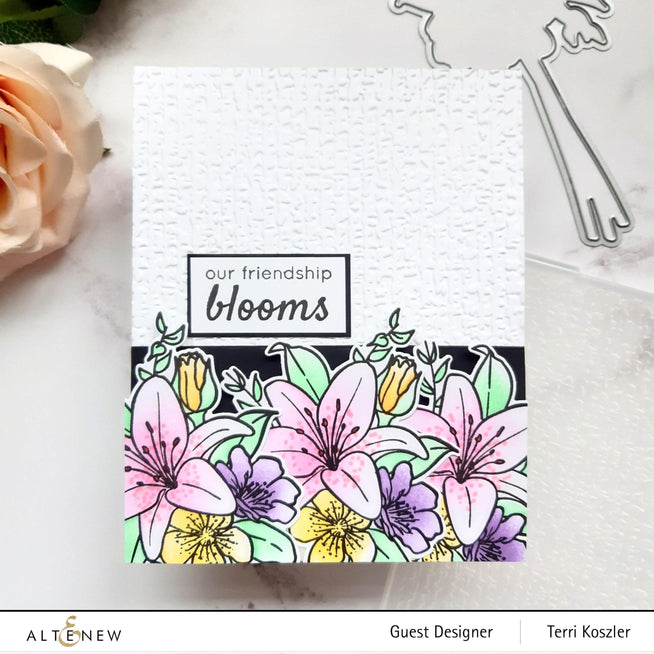 Photocentric Stencil Our Friendship Blooms Simple Coloring Stencil