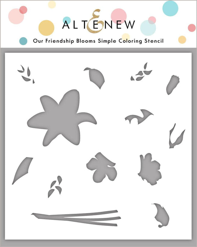 Photocentric Stencil Our Friendship Blooms Simple Coloring Stencil