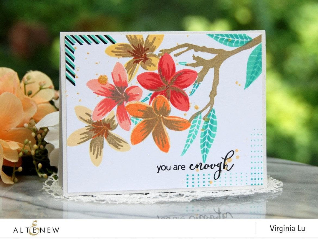 Photocentric Stencil Playful Plumeria Mask Stencil