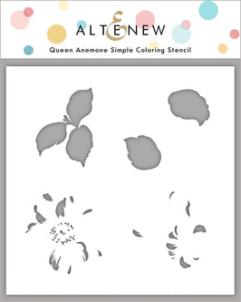 Photocentric Stencil Queen Anemone Simple Coloring Stencil
