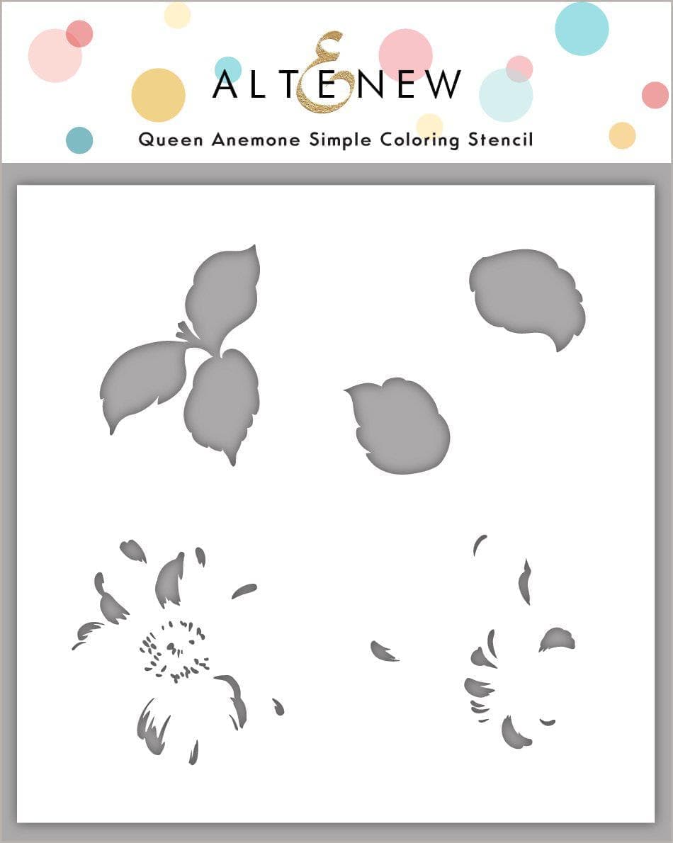 Photocentric Stencil Queen Anemone Simple Coloring Stencil