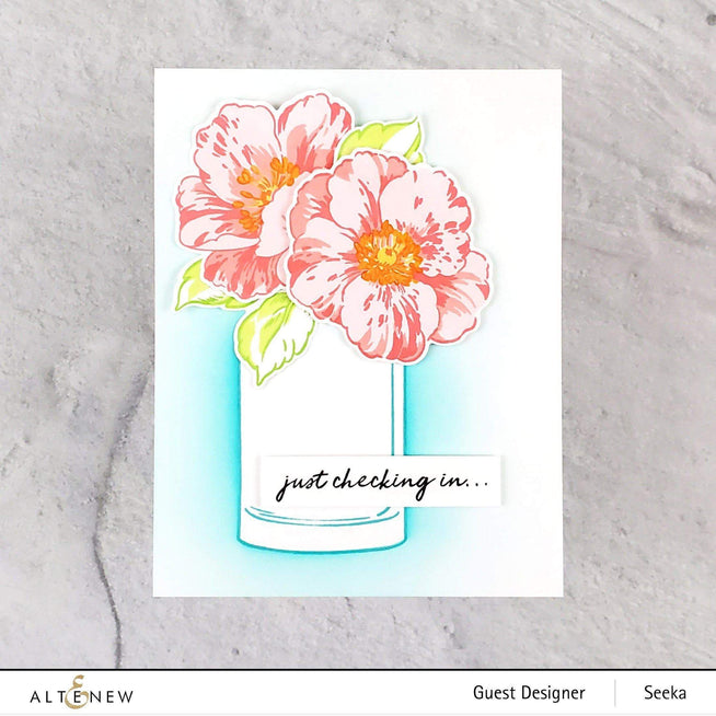 Photocentric Stencil Queen Anemone Simple Coloring Stencil