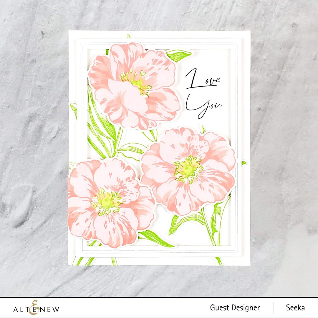 Photocentric Stencil Queen Anemone Simple Coloring Stencil