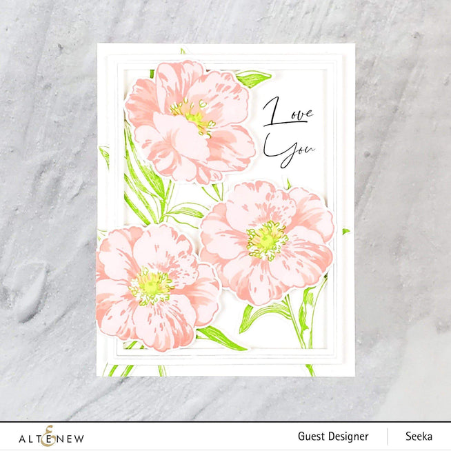 Photocentric Stencil Queen Anemone Simple Coloring Stencil