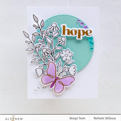 Shimmery Butterflies Simple Coloring Stencil