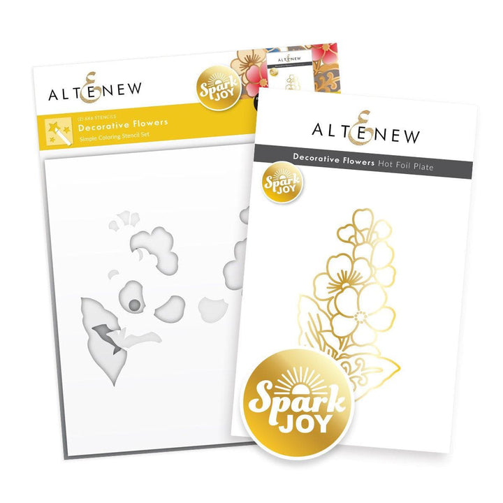 EXP Factors Stencil Spark Joy: Decorative Flowers