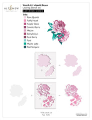 Stencil Art: Majestic Roses Layering Stencil Set (7 in 1)