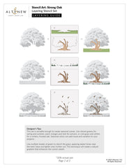 Stencil Art: Strong Oak Layering Stencil Set (6 in 1)