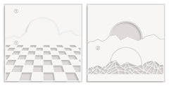 Sunset Horizon Stencil Set (2 in 1)