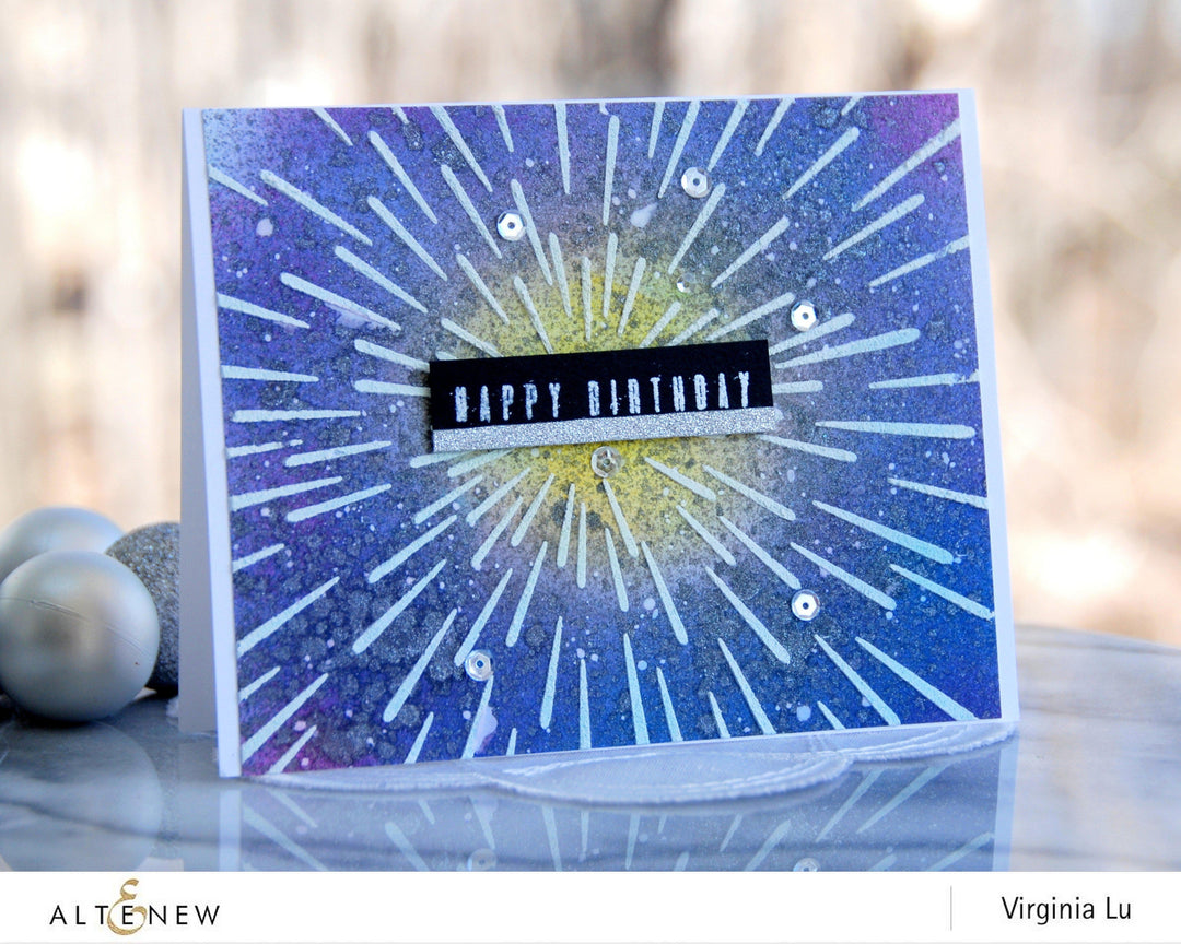 Photocentric Stencil Warp Speed Stencil
