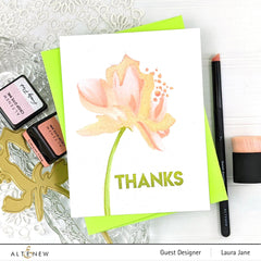 EXP Factors Stencil Whimsical Peony Simple Coloring Stencil