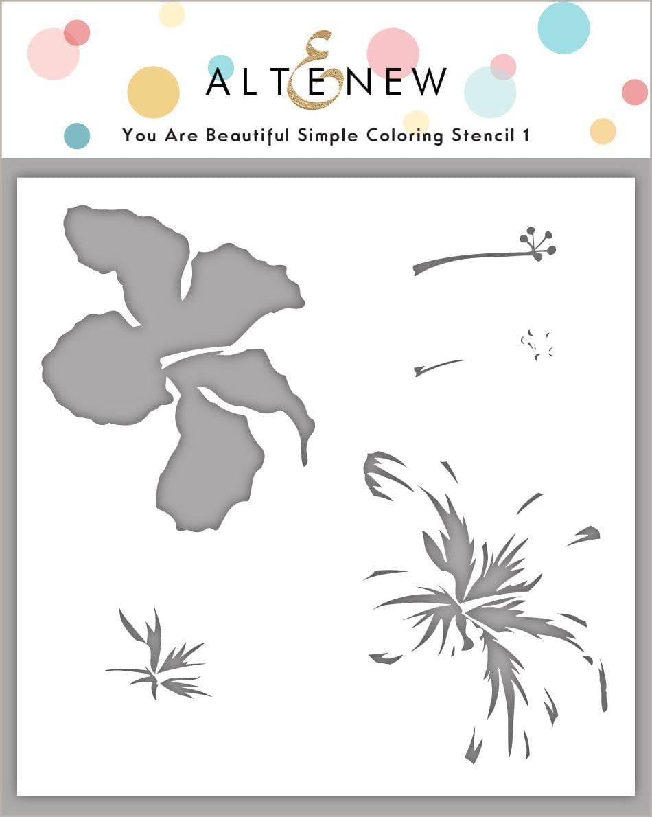 Photocentric Stencil You Are Beautiful Simple Coloring Stencil Set