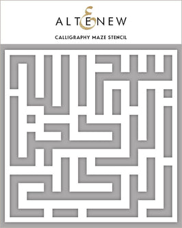 Photocentric Stencil Calligraphy Maze Stencil