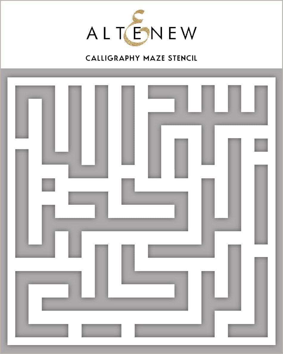 Photocentric Stencil Calligraphy Maze Stencil