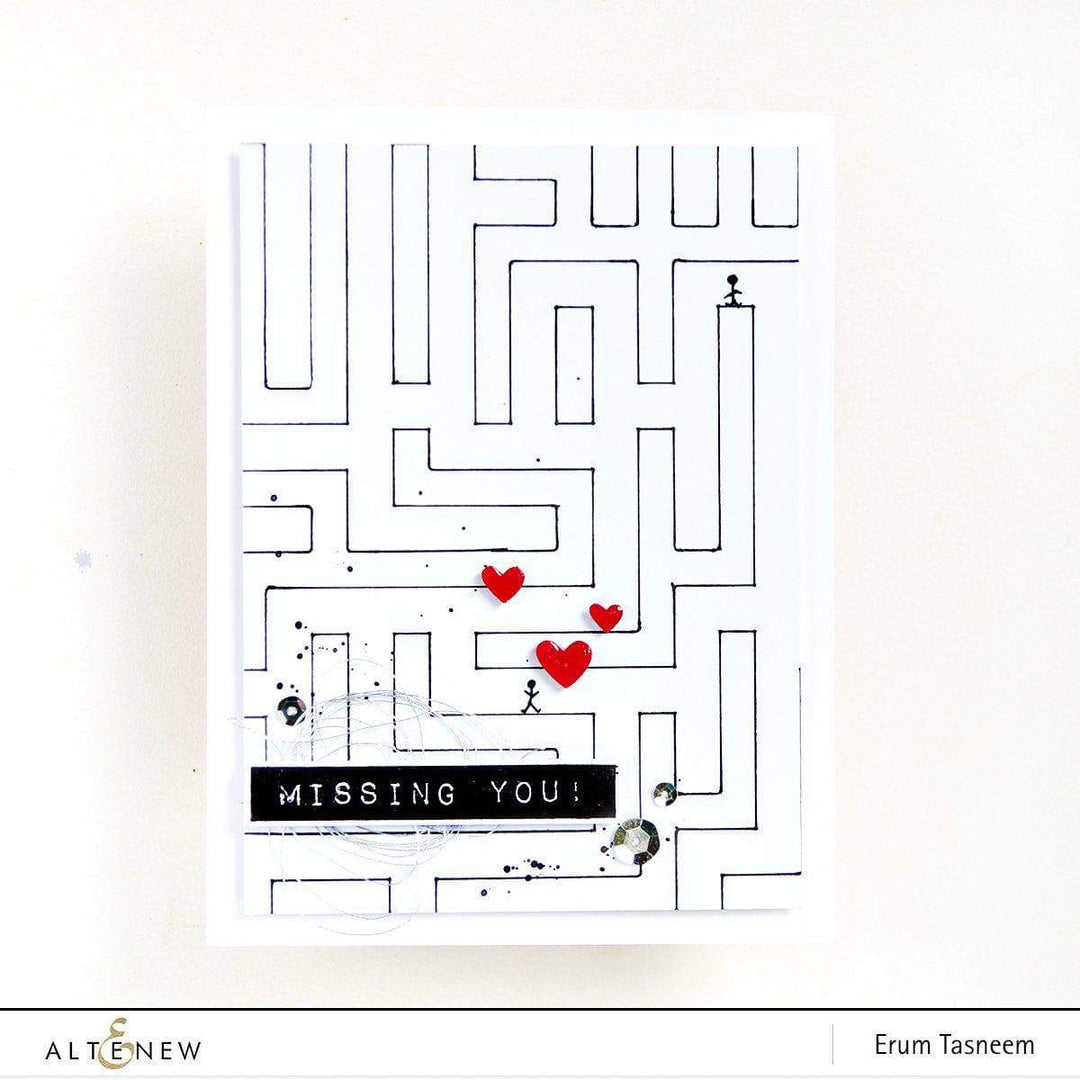 Photocentric Stencil Calligraphy Maze Stencil