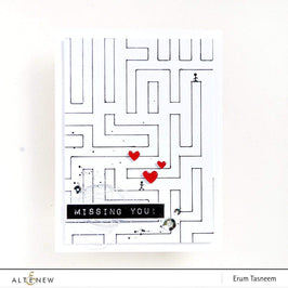 Photocentric Stencil Calligraphy Maze Stencil