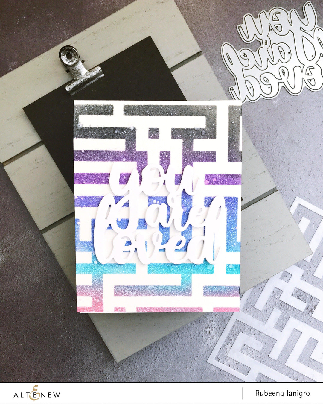 Photocentric Stencil Calligraphy Maze Stencil