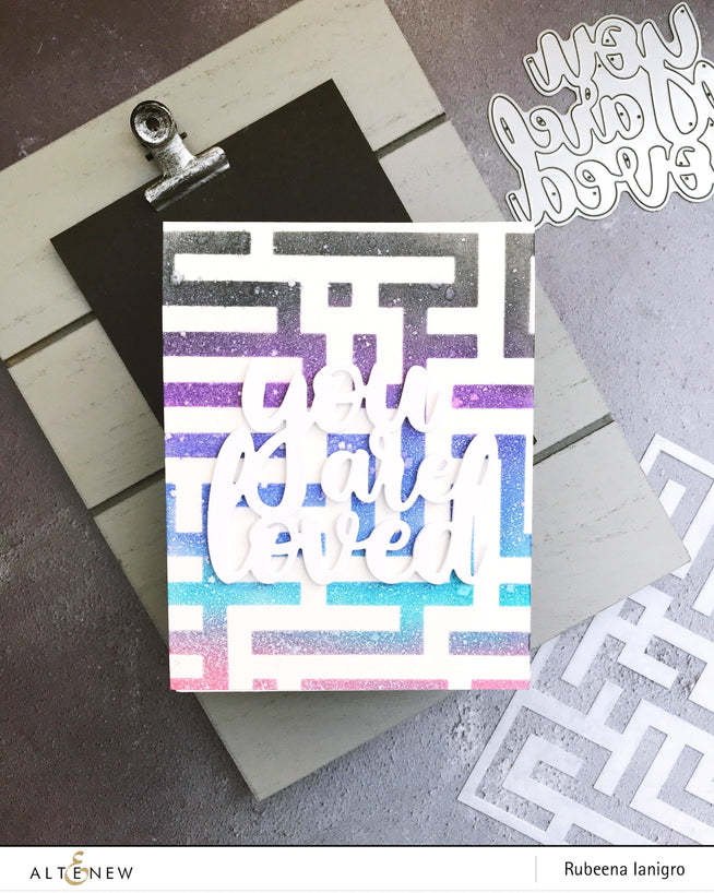 Photocentric Stencil Calligraphy Maze Stencil