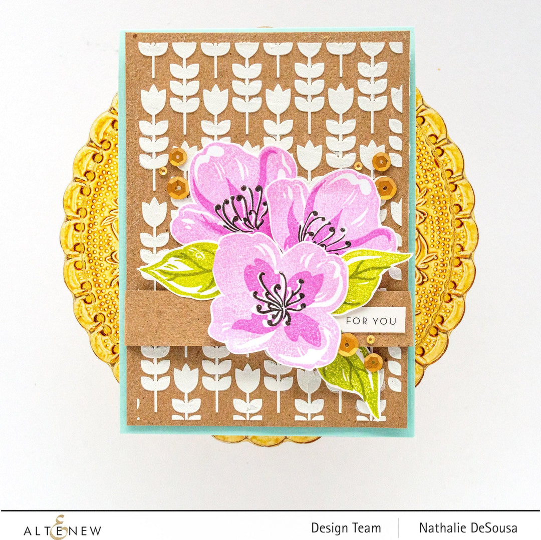 Photocentric Stencil Zig Zag Floral Mask Stencil