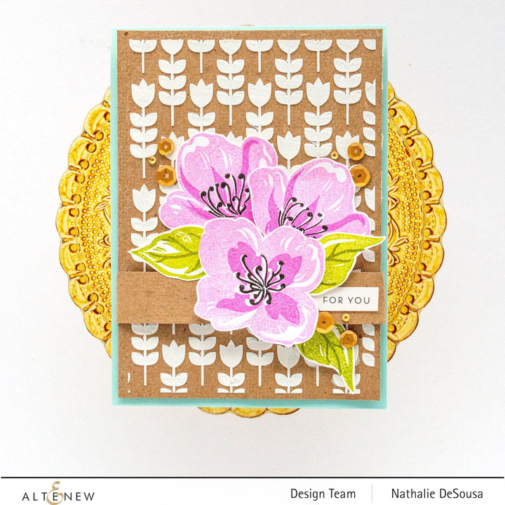 Photocentric Stencil Zig Zag Floral Mask Stencil