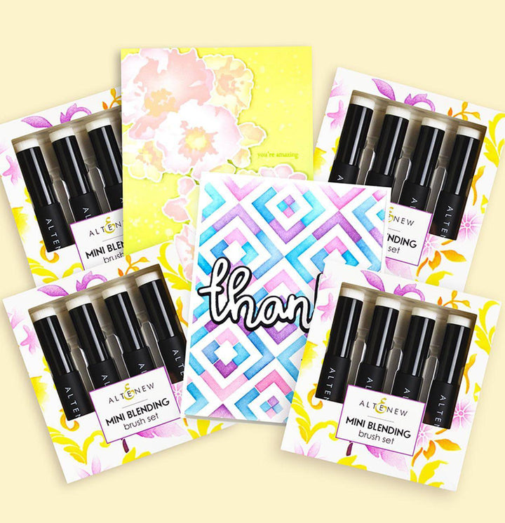 Altenew Tools Bundle 16 Mini Ink Blending Brush Bundle (4 Sets of 4 Brushes)