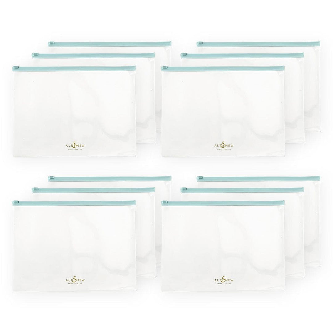 Blue Zip 'n' Keep Pouches Bundle (12 pcs)
