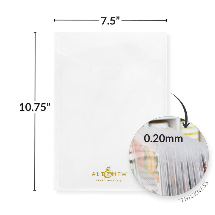 Storage Pockets: 7.5" x 10.75" (20 pieces/set)