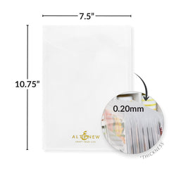 Storage Pockets: 7.5" x 10.75" (20 pieces/set)