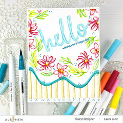 Be Creative Arts Crafts Water-based Markers Zanzibar Brush & Fine Tip Pens