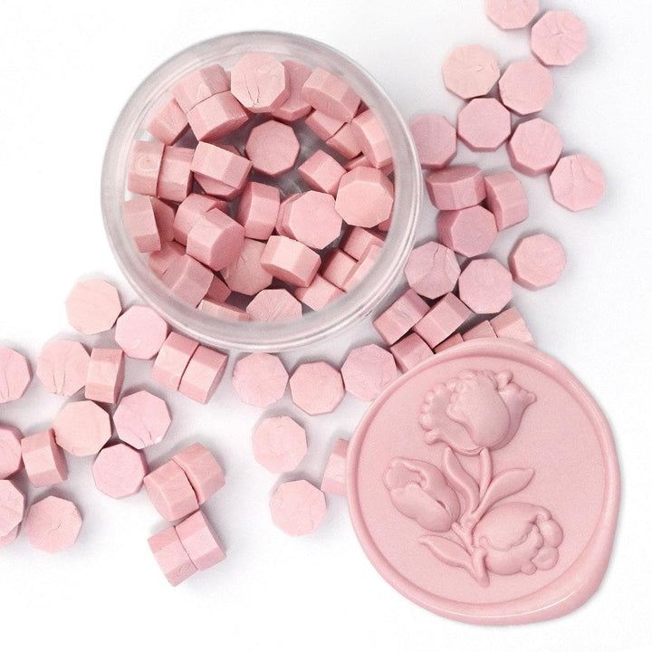 Frosty Pink Wax Beads