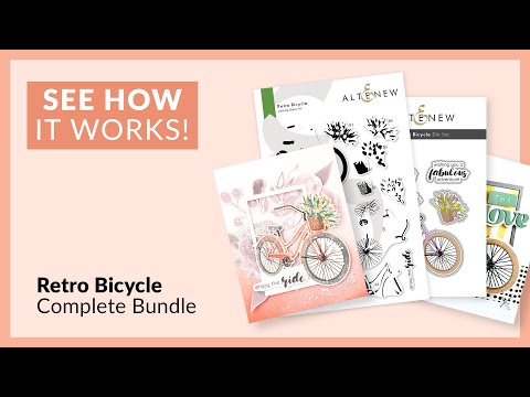 Retro Bicycle Stamp Set